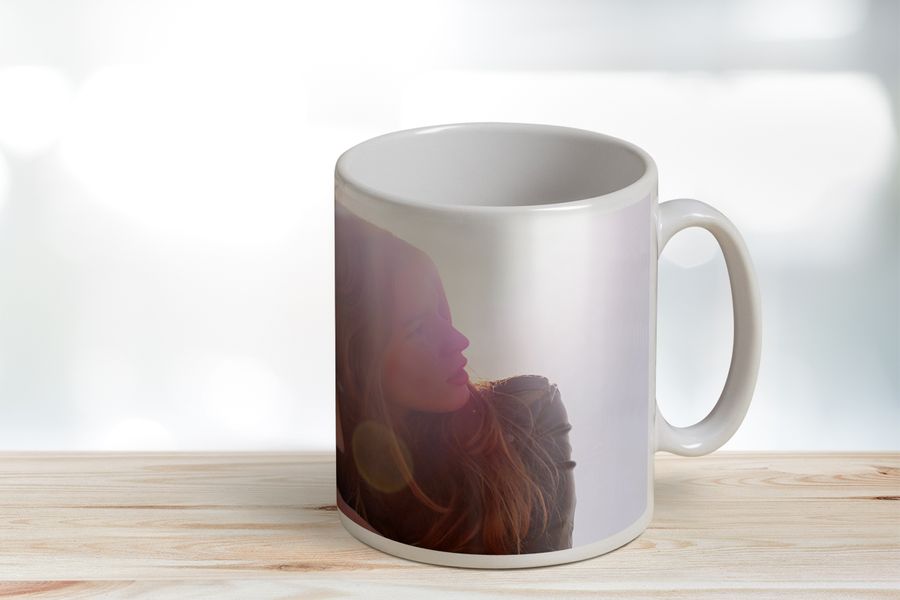 Mug Photo personnalisé avec un portrait de femme