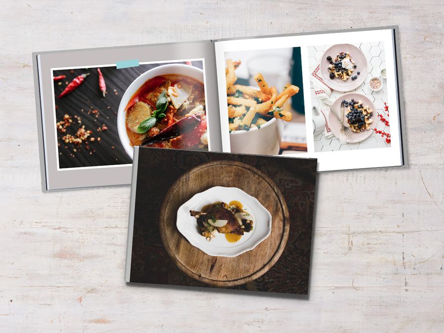 Livre de cuisine personnalisé avec recettes personnelles et photos culinaires