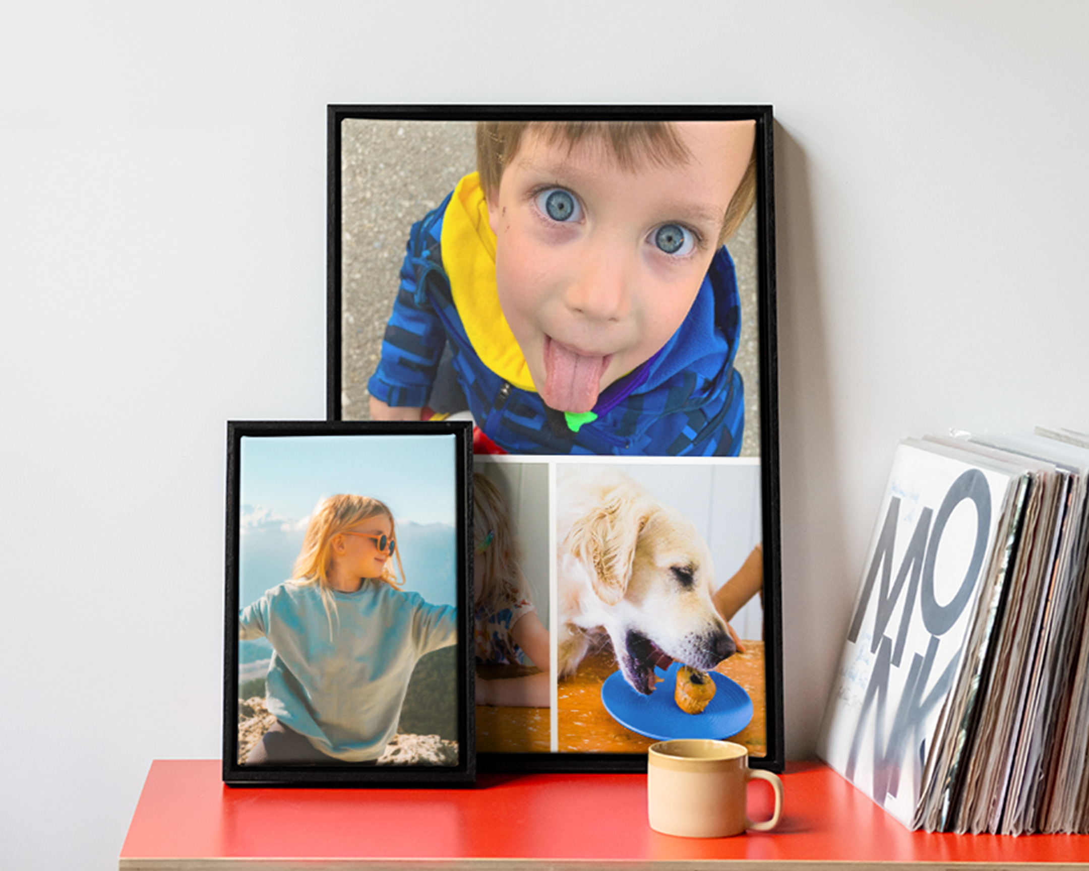 Sélection de déco photo présentant des pêle-mêle et des photos simples