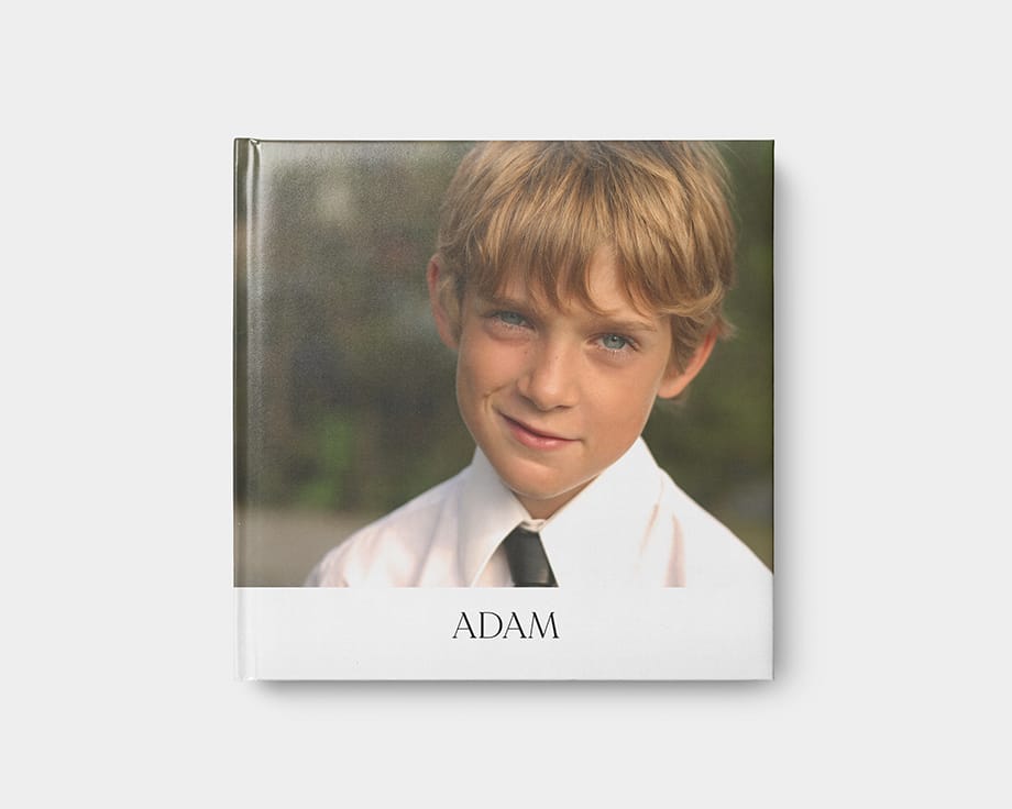 livre carré XL avec ouverture à plat et couverture rigide