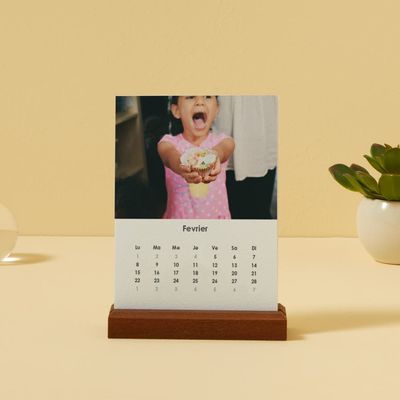 Calendar Photo sur Bois