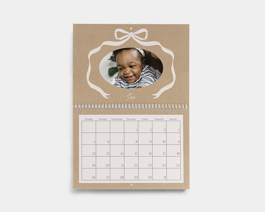 Calendrier mural A4 double