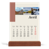 Calendrier de bureau support bois - portrait  — Vues du monde [Avril]