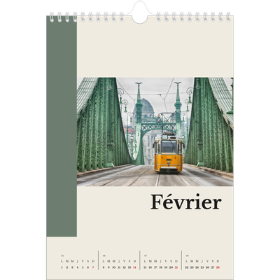 Calendrier photo A4 (20 x 30 cm) — Vues du monde [Février]