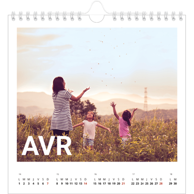 Calendriers annuels carré — Grand mois [Avril]