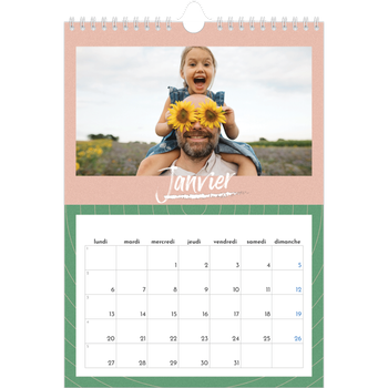 Calendrier photo A4 — Papier peint acidulé
