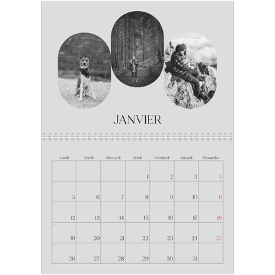 Calendrier photo A4 double (30 x 40 cm) — Sur la route [Janvier]
