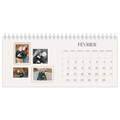 Calendrier de bureau — Galerie de mur photo [Février]