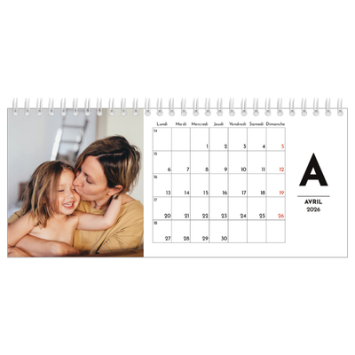 Calendrier de bureau — Projecteur sur les lettres [Avril]