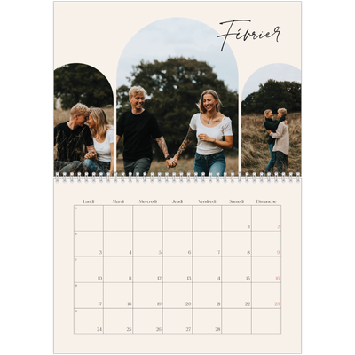 Calendrier photo A4 double (30 x 40 cm) — Arche de souvenirs [Février]