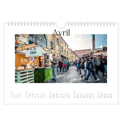 Calendrier photo A4 — Mon carnet de voyage [Avril]