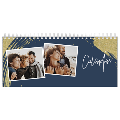 Calendrier de bureau — Coup de pinceau doré [couverture]