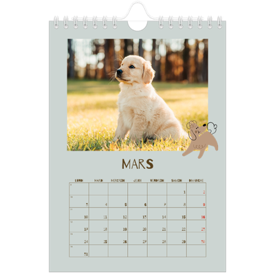 Calendrier photo A5 — Chiot joueur [Mars]