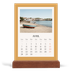 Calendrier de bureau support bois - portrait  — Couleurs classiques [Avril]