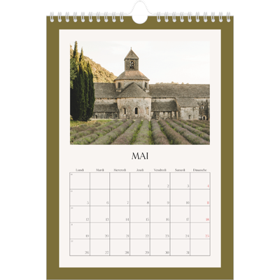 Calendrier photo A4 (20 x 30 cm) — Couleurs classiques [couverture]