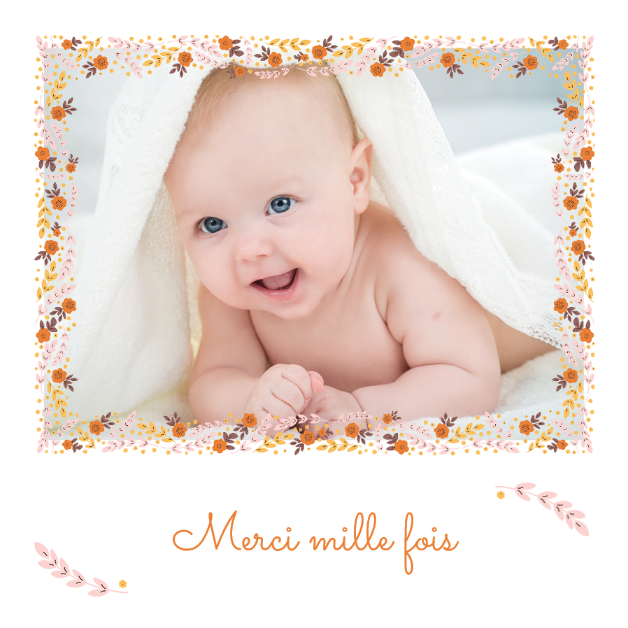 Carte de remerciement — Cadre d'automne