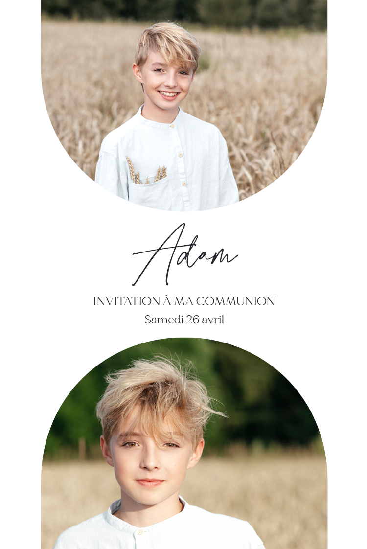 Cartons d'invitation — Cadre ovale moderne