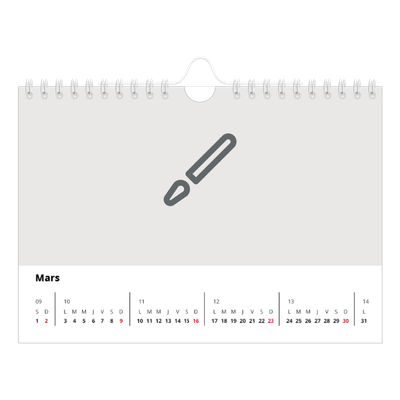 Calendrier photo A5 — Créez votre produit [Mars]