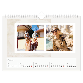 Calendrier photo A4 — Tons neutres