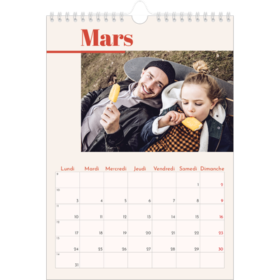 Calendrier photo A4 (20 x 30 cm) — Inspiration 90 [Mars]