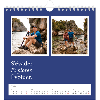 Calendriers annuels carré — Terre éditoriale [Février]