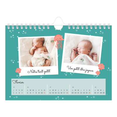 Calendrier photo A5 — Mes petits animaux [Février]
