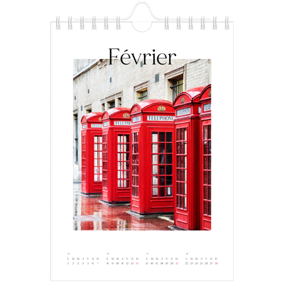 Calendrier photo A5 — Mon carnet de voyage [Février]