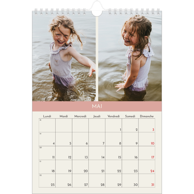 Calendrier photo A4 (20 x 30 cm) — Chapitres pastel [couverture]