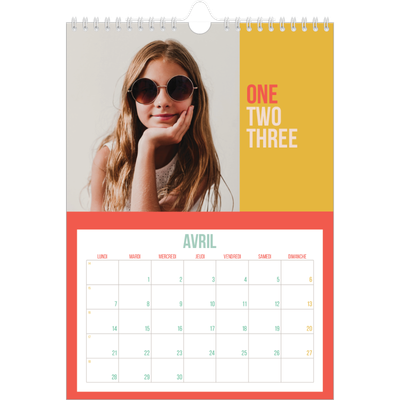 Calendrier photo A4 (20 x 30 cm) — Fun et moderne [Avril]