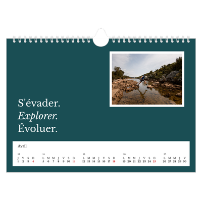 Calendrier photo A4 — Terre éditoriale [Avril]