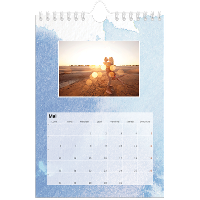 Calendrier photo A5 — Effet aquarelle [couverture]