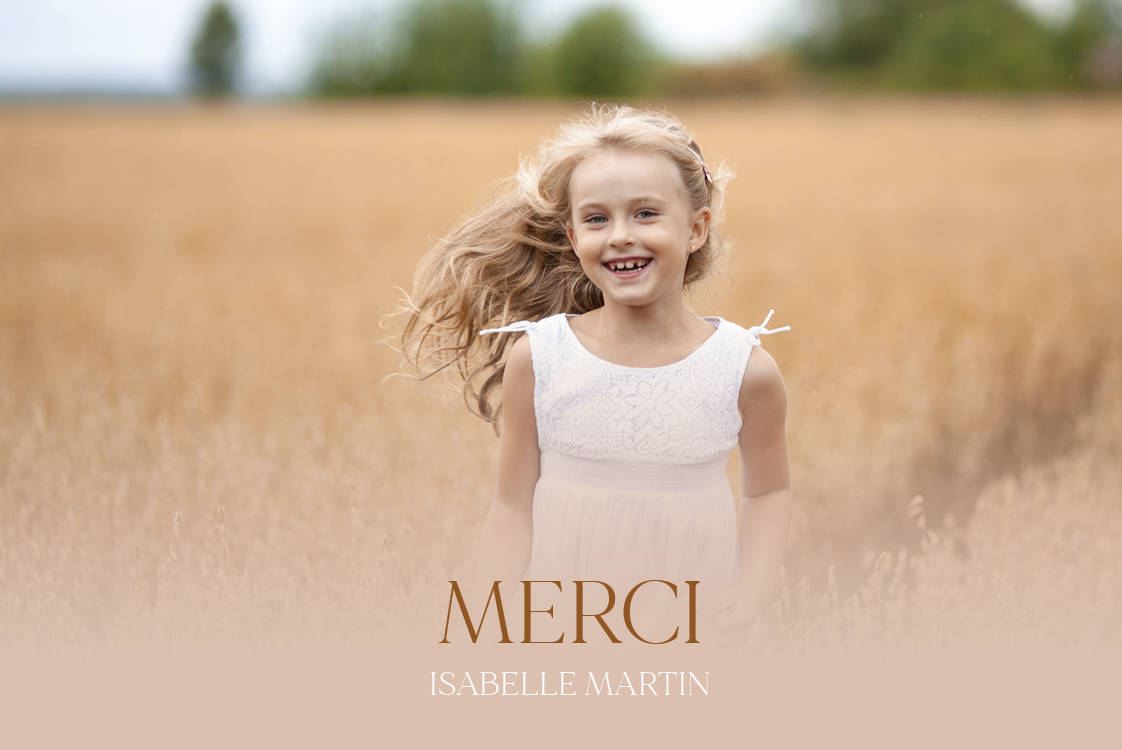 Carte de remerciement — Taupe simple