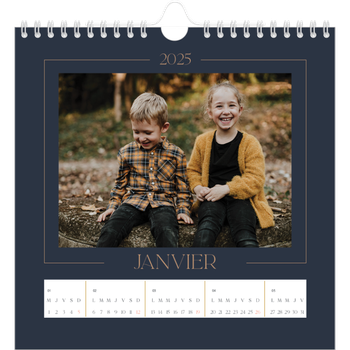 Calendrier photo carré — Bleu de Prusse