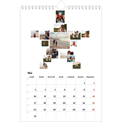Calendrier photo A4 (20 x 30 cm) — Formes et collage [couverture]