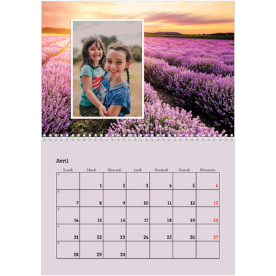 Calendrier photo A4 double (30 x 40 cm) — Saison en immersion [Avril]