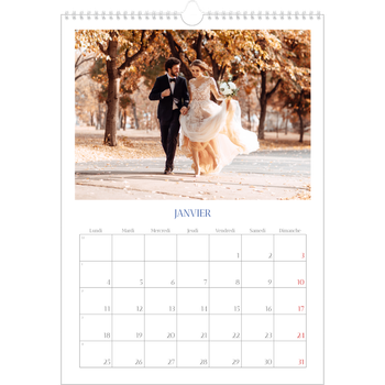 Calendrier photo A3 — Classique cobalt