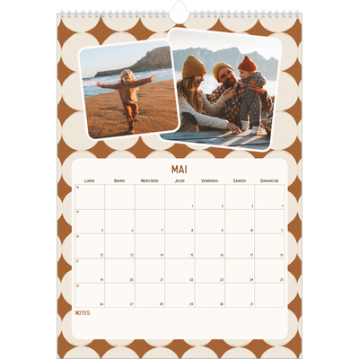 A3 Calendrier annuel — Motifs rétros [couverture]