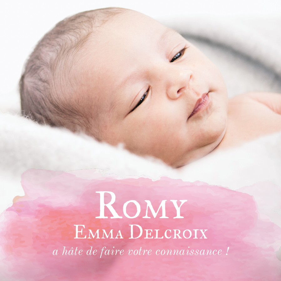 Cartons d'invitation — Douceur rosée