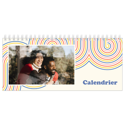 Calendrier de bureau — Rayures rétros [couverture]