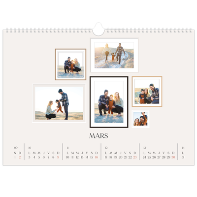Calendrier photo A3 — Galerie de mur photo [Mars]