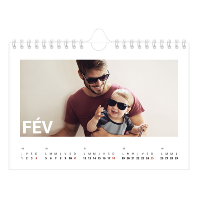 Calendrier photo A5 — Grand mois [Février]