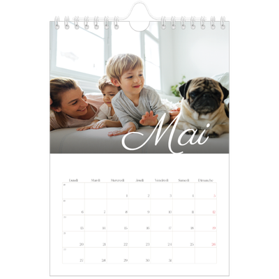Calendrier photo A5 — Mois écris à la main [couverture]