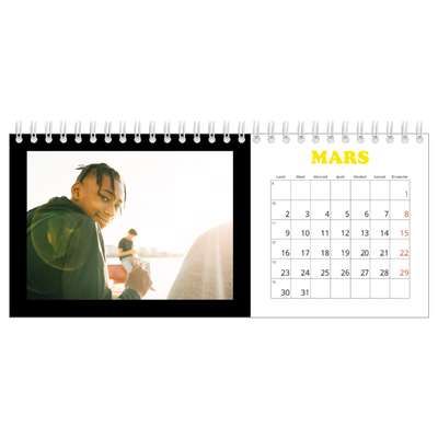 Calendrier de bureau — Fun Typo [Mars]