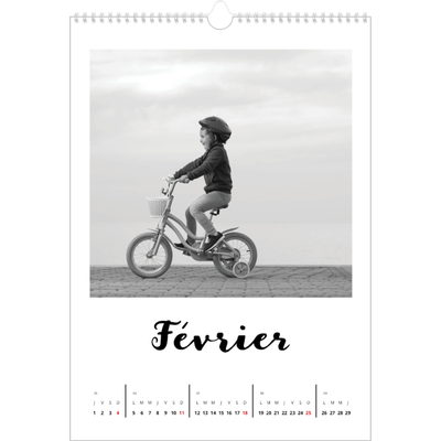 Calendrier photo A4 (20 x 30 cm) — Fait Main [Février]