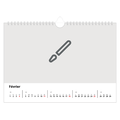 Calendrier photo A4 — Créez votre produit [Février]