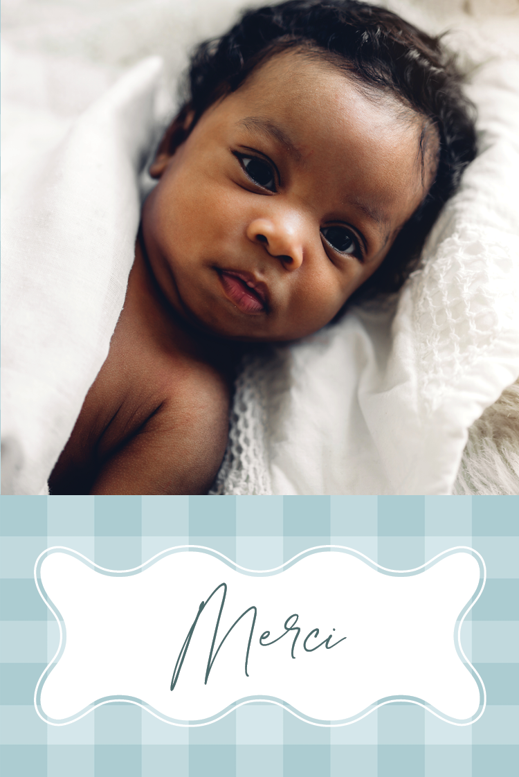 Carte de remerciement — Ondulations pastelles