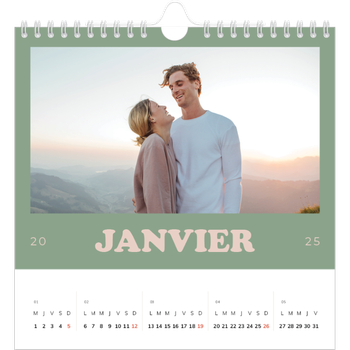 Calendrier photo carré — Cadres rétro