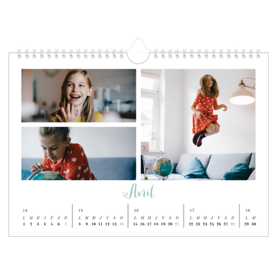Calendrier photo A4 — Bienvenu au monde [Avril]