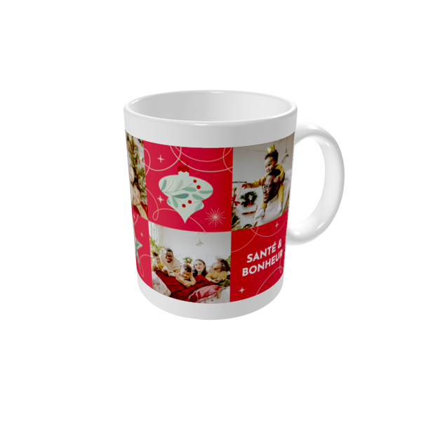 Mug personnalisé — Noël pour tous - fond rouge