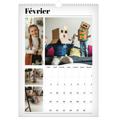 A3 Calendrier annuel — Une de magazine [Février]